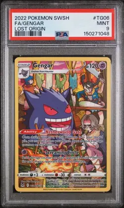 2022 POKEMON SWORD & SHIELD LOST ORIGIN #TG06 FA/GENGAR LOST ORIGIN PSA 9 (048 - Image 1