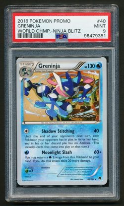 Greninja Promo 40/122 Pokemon 2016 World Championship Cody Walinski PSA 9 MINT - Image 1