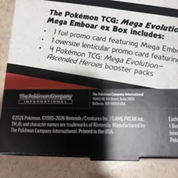 Pokemon -Ascended Heroes -Mega Emboar EX Box - Sealed- New - - Image 5