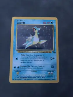 Pokemon Lapras Holo Rare Unlimited Fossil, 10/62, NM/LP Condition - Image 1