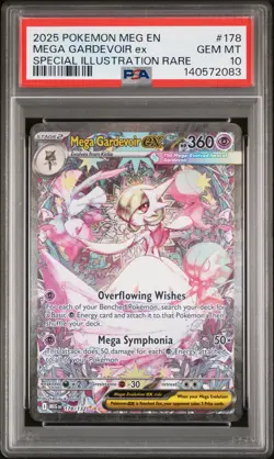 2025 POKEMON MEG EN-MEGA EVOLUTION #178 MEGA GARDEVOIR EX PSA 10 - Image 1