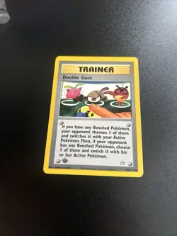 Pokemon Double Gust 100/111 1st Edition Trainer Neo Genesis WOTC Collection - Image 1