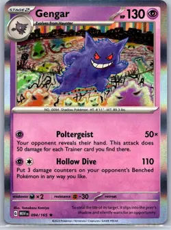 Pokemon TCG Gengar Rare Holo SV: Scarlet & Violet 151 094/165 NM - Image 1