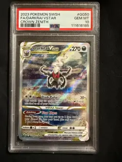 PSA 10 Darkrai VSTAR FA #GG50/GG70 Crown Zenith Pokemon 2023 - Image 1