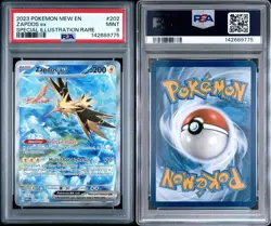 PSA 9 Zapdos Ex 202/165 Sv: Scarlet & Violet 151 SIR Holo Pokemon - Image 3