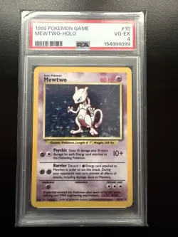 Pokemon TCG Mewtwo Base Set 10/102 Holo 1999 Holo Rare - Image 1