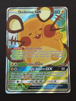 Pokemon Dedenne GX 195a/214 Unbroken Bonds Alternate Art Holo LP - Image 1