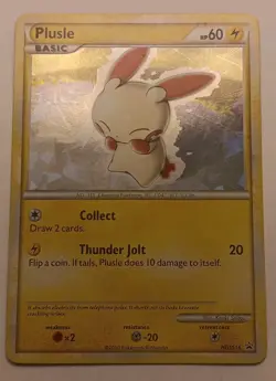 Plusle HGSS16 Black Star Promo Holo Pokemon TCG 2010 Cracked Ice Holo - Image 2