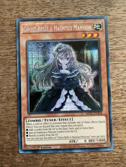 Yugioh! Ghost Belle & Haunted Mansion MP22-EN258 Prismatic Secret Rare 1st Ed - Image 1