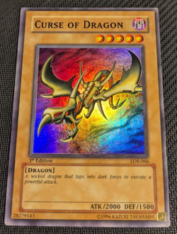 Yugioh Curse of Dragon LOB-066 1st Edition Super Rare Glossy LP! - Image 1