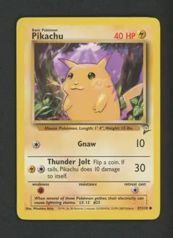 1999 Pokemon Base Set 2 #58/130 Pikachu Yellow Cheeks - Image 1