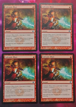 Galvanic Blast x4 playset. Scars of Mirrodin, MTG. Lightly Played, LP - Image 1