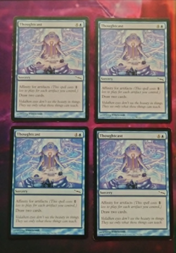 Thoughtcast x4 MP, see picture. Mirrodin, Playset, MTG. - Image 1