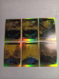 Magic: The Gathering Aetherdrift Gold Lands Finish Line - Image 1