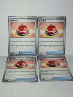 Call Bell 165/191 Surging Sparks Pokemon TCG 4x Playset - Image 1