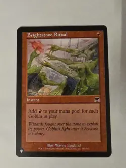 Magic The Gathering, Brightstone Ritual, The List Reprints, Regular - Image 1
