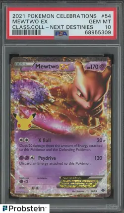 2021 Pokemon Celebrations Classic Coll #54 Mewtwo Ex PSA 10 GEM MINT - Image 1