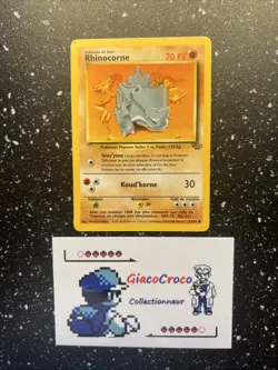 Carte Pokemon Jungle Wizards Rhinocorne 61/64 Edition 2 Unlimited Francais Vf Fr - Image 1
