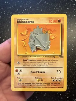 Carte Pokemon Jungle Wizards Rhinocorne 61/64 Edition 2 Unlimited Francais Vf Fr - Image 2