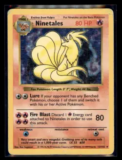 1999 Pokemon TCG Ninetales Holo Base Set #012/102 - Image 1