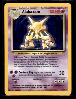 1999 Pokemon TCG Alakazam Holo Base Set #001/102 - Image 1