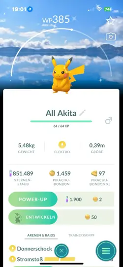 Pokemon Shiny Pikachu Stamp Akita Japan Backgrounnd - Image 1