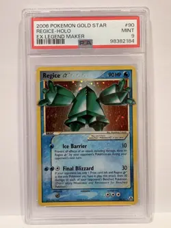 Pokemon Regice Gold Star PSA 9 Ex Legend Maker English #90 2006 - Image 1