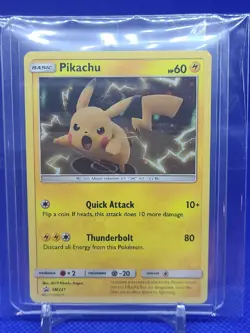 POKEMON PIKACHU HOLO BLACK STAR PROMO SM227 - Image 1