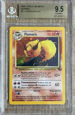 Pokemon Dschungel Set 1. Edition-12 Holos-BGS 9,5 / PSA10 Relaxo, Flamara,Blitza - Image 3