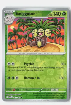 Exeggutor Reverse Holo 103/165 Uncommon 151 Pokemon Near Mint - Image 1