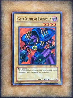 Yugioh Cyber Soldier of Darkworld TP1-E028 Common EURO NM - Image 1