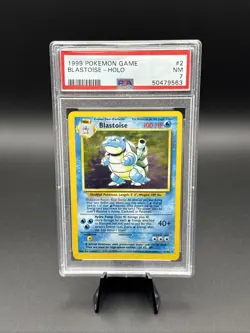 1999 POKEMON BASE SET UNLIMITED #2 BLASTOISE-HOLO PSA 7 - Image 1