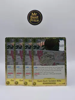 4x Gum Gum Golden Rifle OP15-116 R Playset One Piece English - NM - Image 1