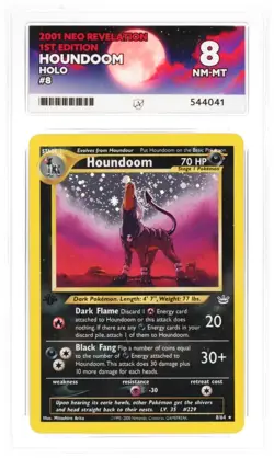 ACE 8 Houndoom Neo Revelation 1st Edition 8/64 Ace Label Graded Card - Image 1