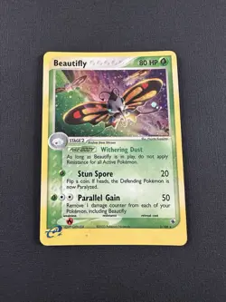 Pokemon TCG Beautifly EX Ruby and Sapphire Holo Card 2/109 Rare - Image 1