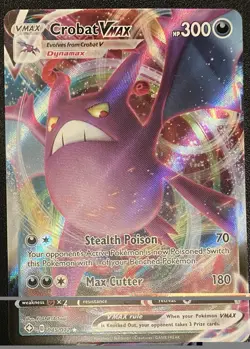 Pokemon TCG Card Shining Fates Crobat VMAX 045/072 Ultra Rare Full Art Holo NM - Image 1