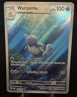 Pokemon TCG Wartortle Scarlet & Violet 151 Illustration Rare Card 171/165 NM - Image 1