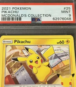 2021 Pokemon Pikachu 25/25 McDonald's Collection PSA 9 Mint - Image 2