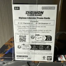 DIGIMON LIBERATOR Pteromon & Shoemon Alt Art Promo Cards Holo Mint P-131 & P-134 - Image 2