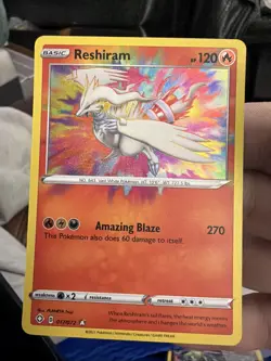 Pokemon Reshiram 017/072 Shining Fates Holo Card Amazing Rare Vivid Voltage B31 - Image 1