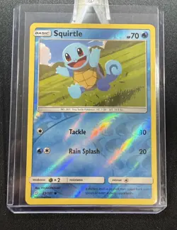 Squirtle 23/181 Reverse Holo Sun & Moon Team Up Set Pokemon Card 2019 (NM/LP) - Image 3