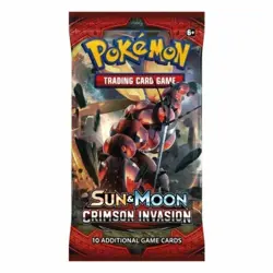 Pokemon POK81249 Sun and Moon Crimson Invasion Booster Pack Trading Card Game 820650802492 - Image 1