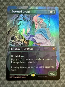 MTG Devoted Druid #0138 Foil Borderless Mythic ECL Special Guests (SPG) - Image 2