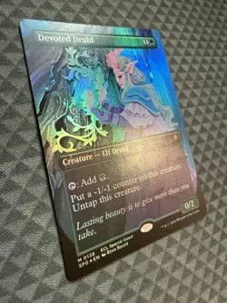 MTG Devoted Druid #0138 Foil Borderless Mythic ECL Special Guests (SPG) - Image 3