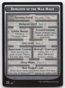 Dungeon of the Mad Mage // Goblin Double-Sided Token 20-12 AFR MTG Magic NM - Image 1