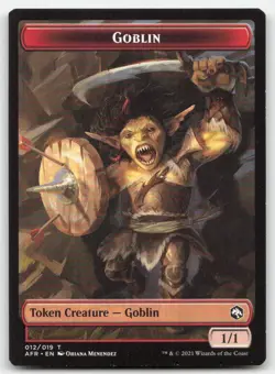 Dungeon of the Mad Mage // Goblin Double-Sided Token 20-12 AFR MTG Magic NM - Image 2