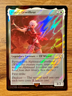 Magic MTG Final Fantasy Alisaie Leveilleur #9 *SURGE FOIL* Rare Commander MARKED - Image 1