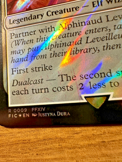Magic MTG Final Fantasy Alisaie Leveilleur #9 *SURGE FOIL* Rare Commander MARKED - Image 2