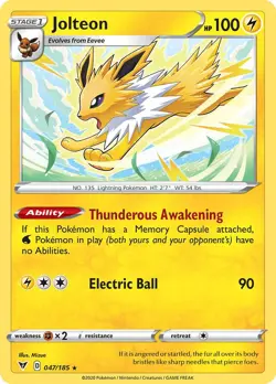 Lightning Type Pokemon, Pokemon Cards, Pokemon TCG, Variety Listing 2 - Image 1