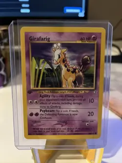 Pokemon TCG Girafarig Neo Genesis 58 Regular 1st Edition Common LP/NM - Image 1